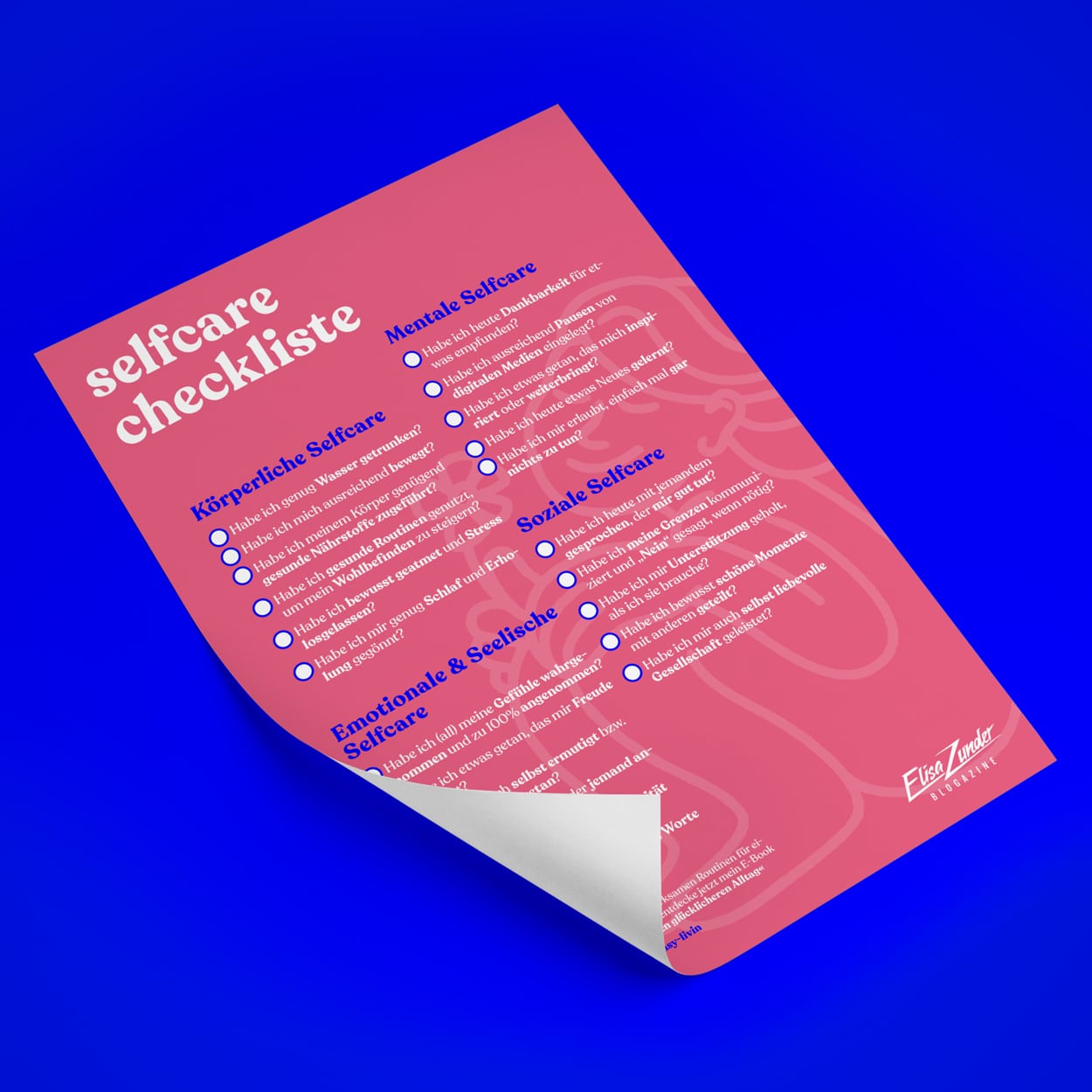 Kostenlose Selfcare Checkliste für mehr Energie & Gelassenheit