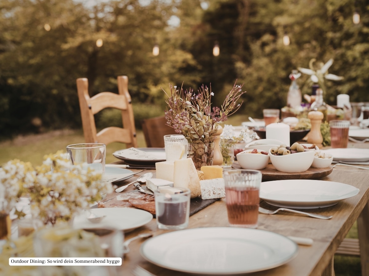 Outdoor Dining: Hygge Sommerabend unter freiem Himmel