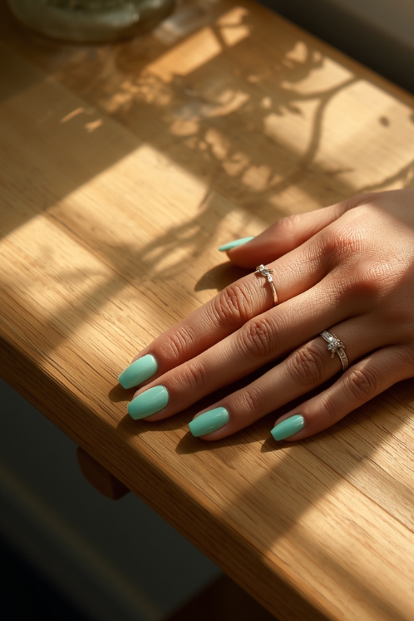 Türkise Nägel erinnern an kristallklares Meerwasser und sind der Must-have-Nageltrend im Sommer 2026. Die schönsten Ideen und Looks.